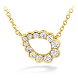 0.3 ctw. Aerial Regal Scroll Teardrop Necklace in 18K Yellow Gold