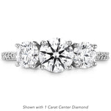 0.45 ctw. Camilla 3 Stone Diamond Engagement Ring in Platinum
