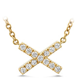 0.11 ctw. Charmed X Pendant in 18K Yellow Gold