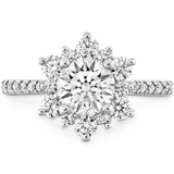 0.85 ctw. Delight Lady Di - Diamond Band Semi-Mount in Platinum