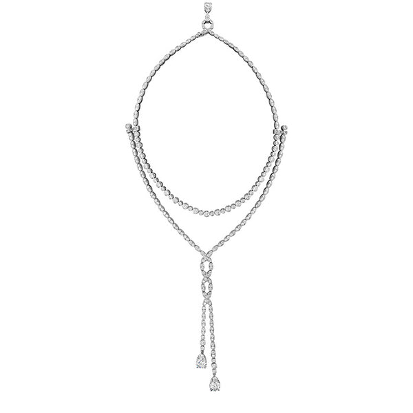 22.75 ctw. Lorelei Floral Convertible Necklace in 18K White Gold