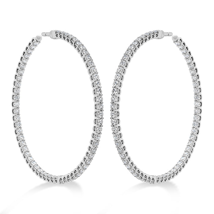 3.24 ctw. Signature Inside Out Hoop - Large in 18K White Gold