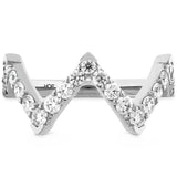 0.7 ctw. Triplicity Pointed Diamond Ring in 18K White Gold