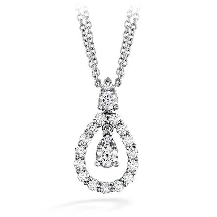 0.8 ctw. Aerial Diamond Drop Necklace in 18K White Gold
