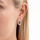 2.1 ctw. Aerial Regal Diamond Hoop Earrings in 18K White Gold
