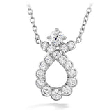 0.55 ctw. Aerial Regal Scroll Pendant in 18K White Gold