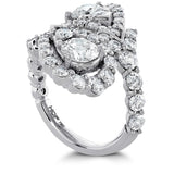 3.8 ctw. Aerial Victorian Bypass Diamond Ring in 18K White Gold