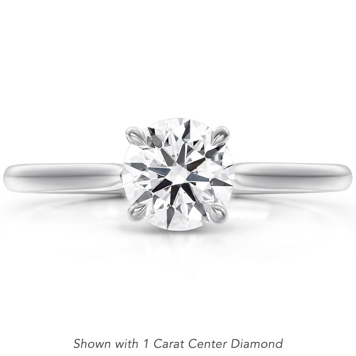 Camilla 4 Prong Engagement Ring in 18K White Gold