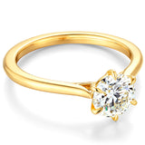 Camilla 6 Prong Engagement Ring in 18K White Gold