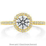 0.22 ctw. Camilla Halo Diamond Engagment Ring in 18K White Gold