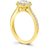 0.22 ctw. Camilla Halo Diamond Engagment Ring in 18K White Gold