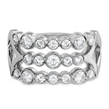 0.9 ctw. Copley Bezel Right Hand Ring in 18K White Gold