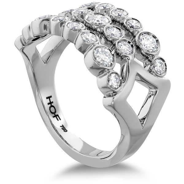 0.9 ctw. Copley Bezel Right Hand Ring in 18K White Gold