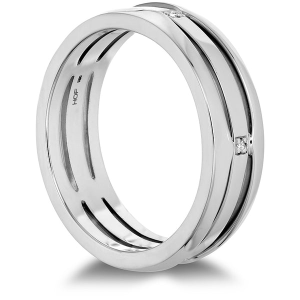 0.05 ctw. Copley Triple Row Mens Band in 18K White Gold