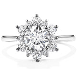 0.15 ctw. Delight Lady Di Diamond Engagement Ring in 18K White Gold
