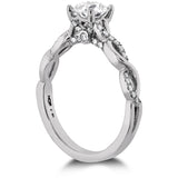 0.16 ctw. Destiny Lace HOF Engagement Ring in 18K White Gold
