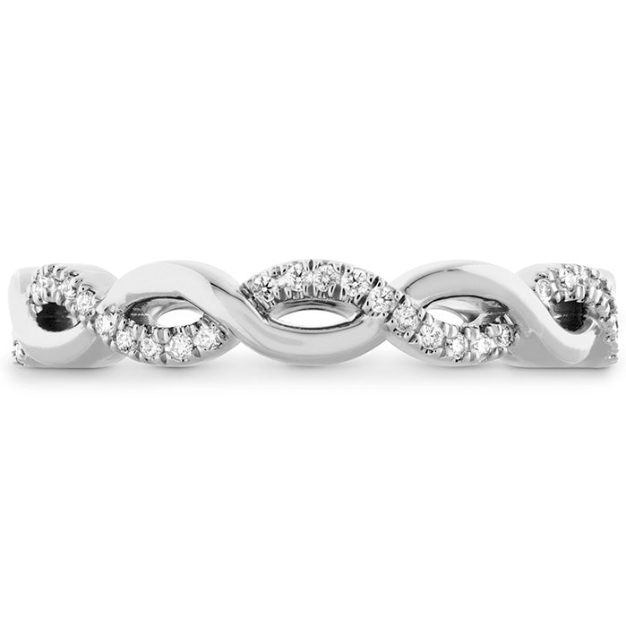 0.18 ctw. Destiny Lace Twist Eternity Band in 18K White Gold