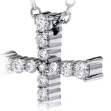 0.25 ctw. Divine Journey Cross Pendant Necklace in 18K White Gold