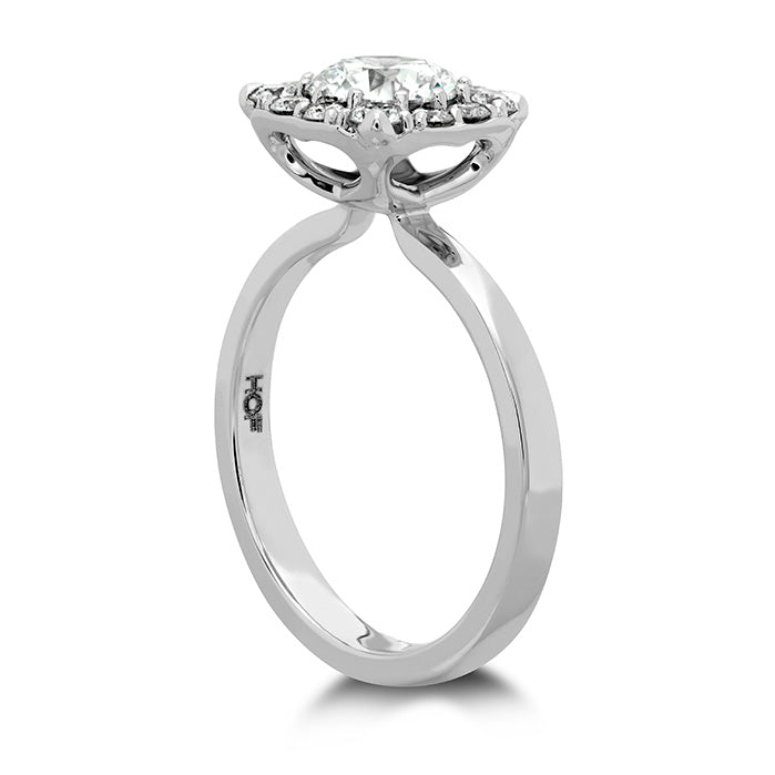 0.1 ctw. HOF Signature Custom Halo Engagement Ring in 18K White Gold