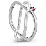 Love Code - Love Wrap Band with Sapphires in 18K White Gold