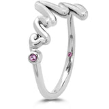 Love Code - Mrs Code Band with Sapphires in 18K White Gold