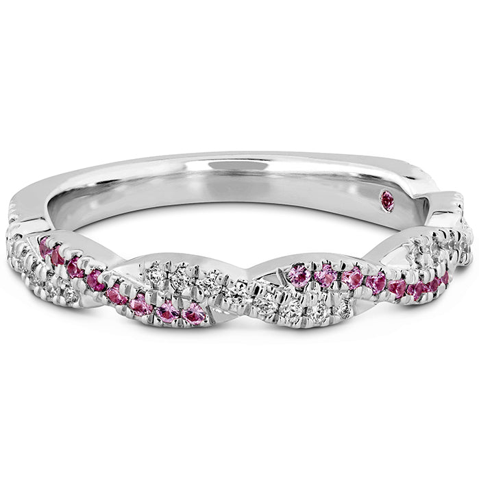 0.13 ctw. Harley Go Boldly Braided Power Band with Sapphires in 18K White Gold