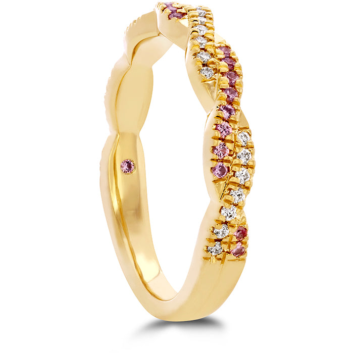 0.13 ctw. Harley Go Boldly Braided Power Band with Sapphires in 18K White Gold