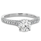 0.5 ctw. Illustrious Engagement Ring-Diamond Intensive Band in 18K White Gold