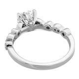 0.18 ctw. Isabelle Teardrop Milgrain Engagement Ring in 18K White Gold