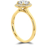 0.1 ctw. Juliette Oval Halo Engagement Ring in 18K White Gold
