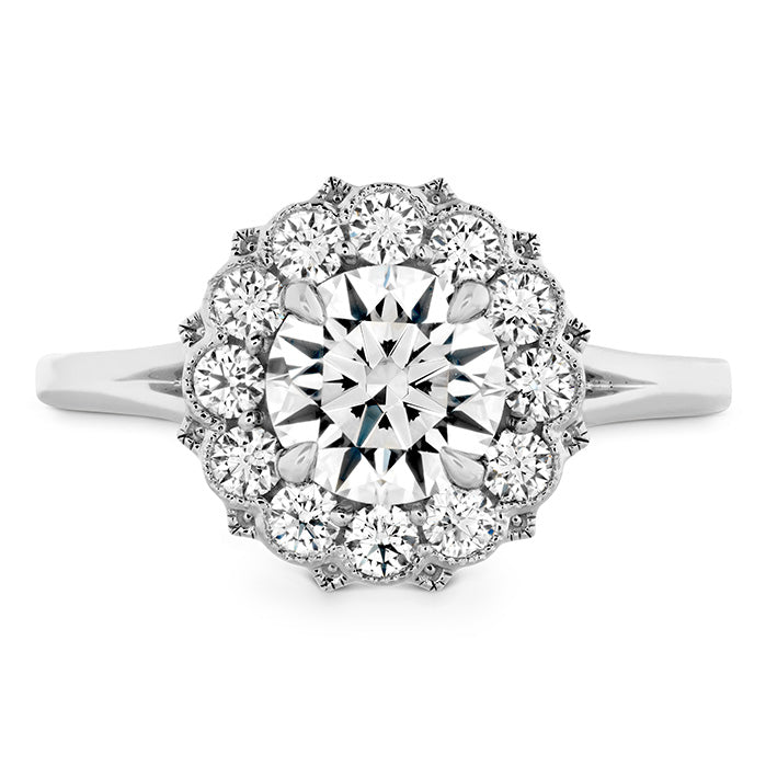 0.28 ctw. Liliana Halo Engagement Ring in 18K White Gold