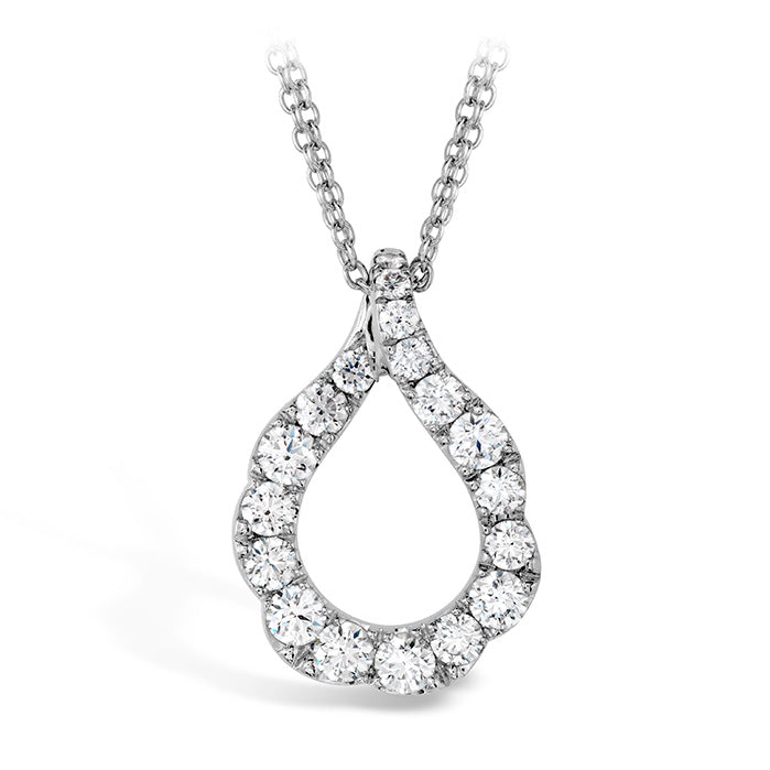 1 ctw. Lorelei Crescent Diamond Pendant in 18K White Gold