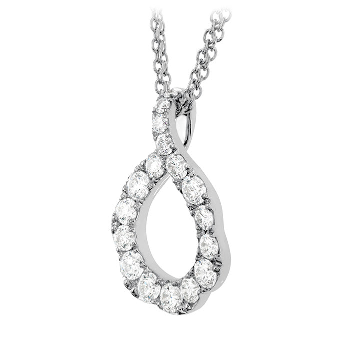 1 ctw. Lorelei Crescent Diamond Pendant in 18K White Gold