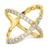 1 ctw. Lorelei Diamond Criss Cross Ring in 18K White Gold
