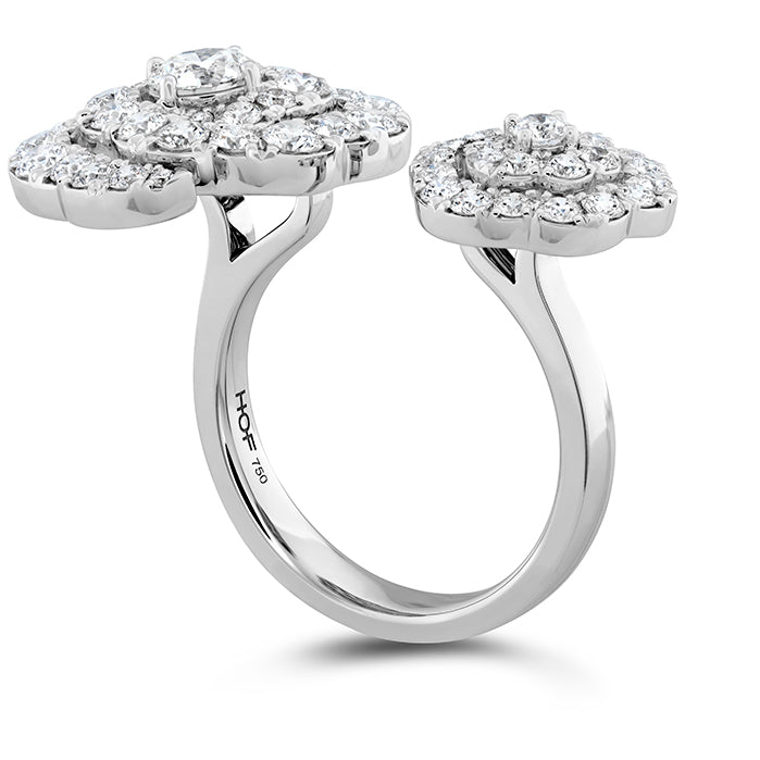 2.6 ctw. Lorelei Diamond Double Floral Ring in 18K White Gold