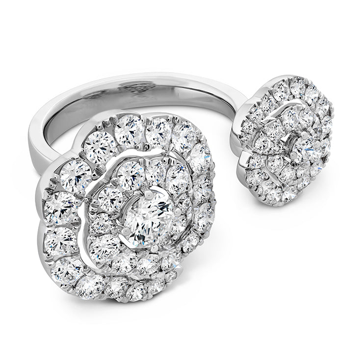 2.6 ctw. Lorelei Diamond Double Floral Ring in 18K White Gold