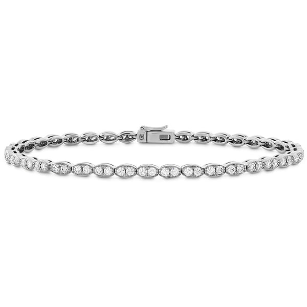 1.95 ctw. Lorelei Floral Diamond Line Bracelet - S in 18K White Gold