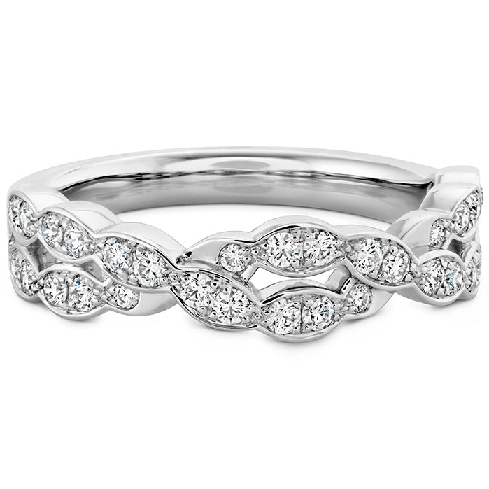 0.4 ctw. Lorelei Floral Dia Double Twist Band in 18K White Gold