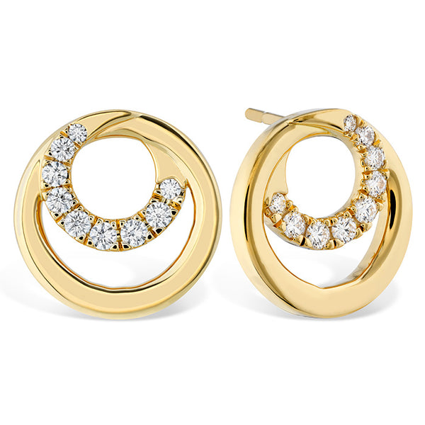 0.39 ctw. Optima Circle Earrings in 18K White Gold