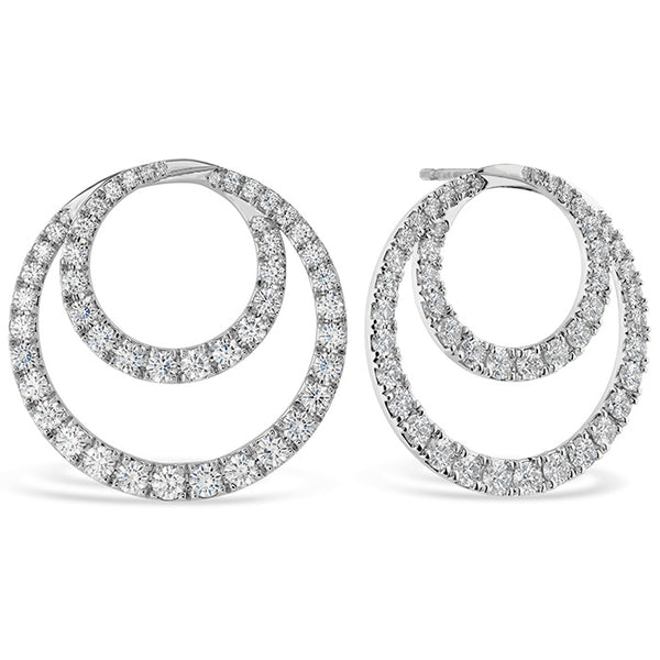 1.15 ctw. Optima Diamond Circle Earrings in 18K White Gold