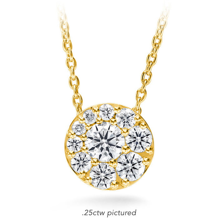 0.25 ctw. Tessa Diamond Circle Pendant in 18K White Gold