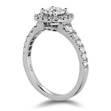 0.45 ctw. Transcend Premier Custom Halo Engagement Ring in 18K White Gold