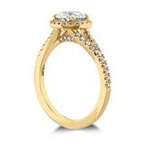0.35 ctw. Transcend Premier HOF Halo Split Shank Engagement Ring in 18K White Gold