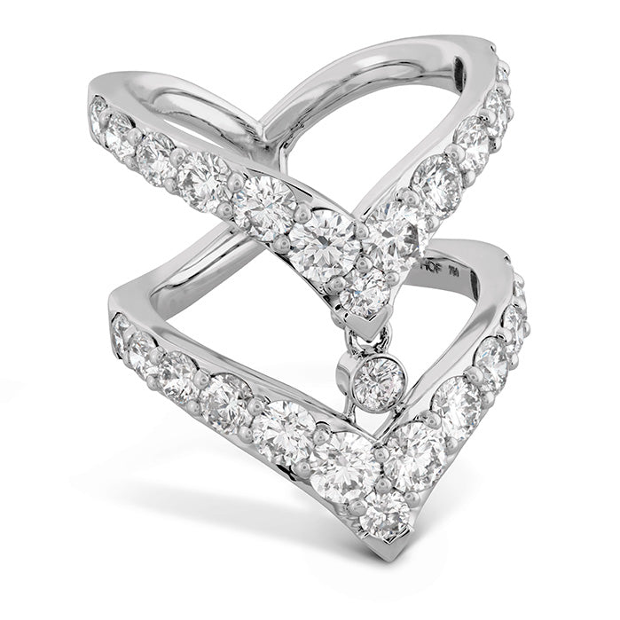 2.65 ctw. Triplicity Double Pointed Ring in 18K White Gold