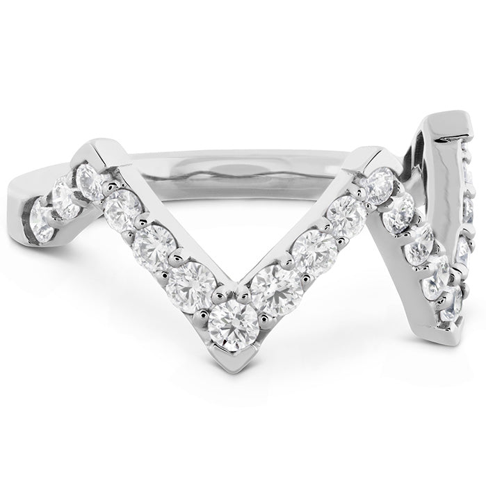 0.7 ctw. Triplicity Pointed Diamond Ring in 18K White Gold