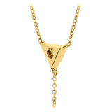 0.42 ctw. Triplicity Triangle Lariat Necklace in 18K White Gold