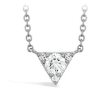 0.28 ctw. Triplicity Triangle Pendant in 18K White Gold