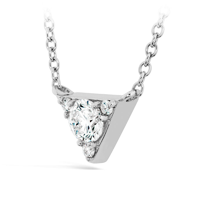 0.28 ctw. Triplicity Triangle Pendant in 18K White Gold