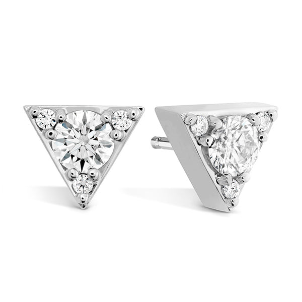 0.3 ctw. Triplicity Triangle Stud Earrings in 18K White Gold