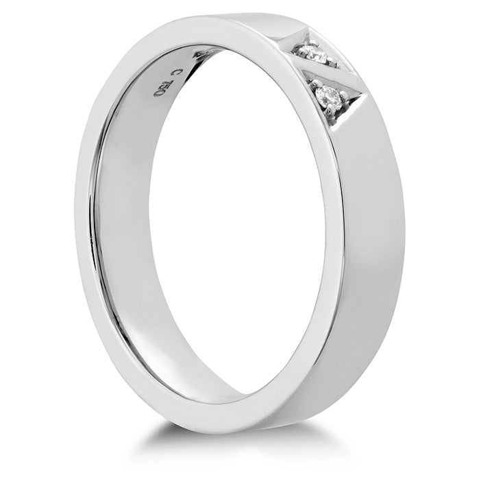 0.03 ctw. Triplicity Triangle Double Diam Band 4mm in 18K White Gold